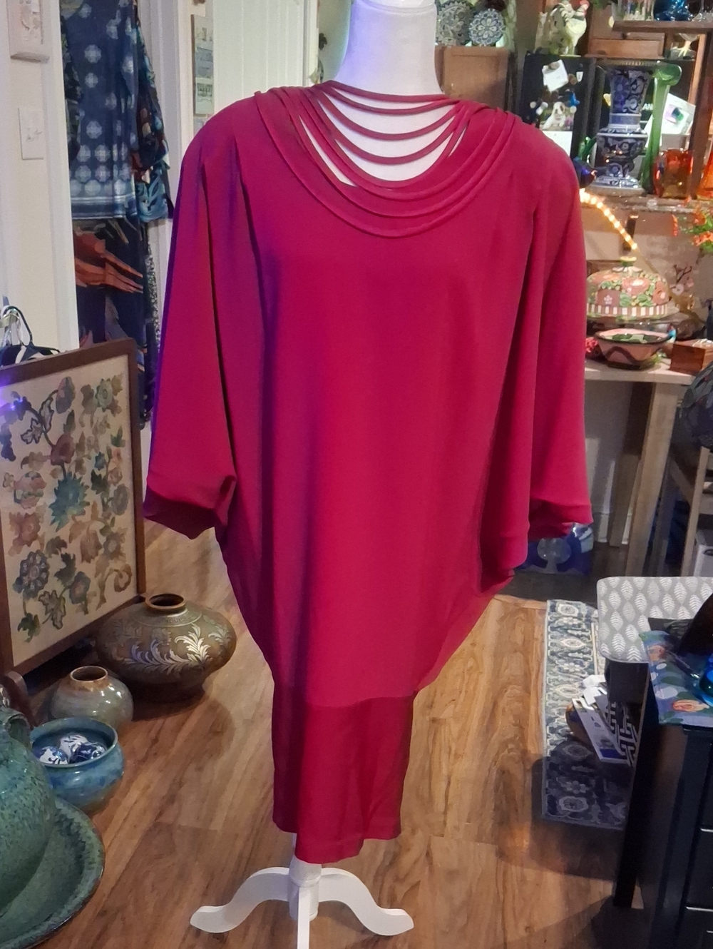 Elegant Pink Draped Dress By Daymor Couture  Size 8